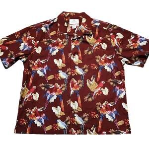 28 Palms Men's XL Tropical parrots relaxed shirt New without tag